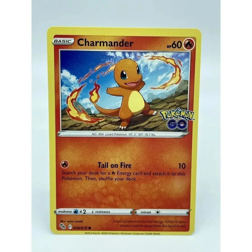 Charmander 008/078 Stamped Pokémon GO Non-Holo Pokémon TCG Mint Unplayed